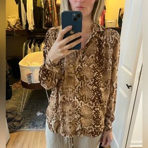 H&M leopard blouse